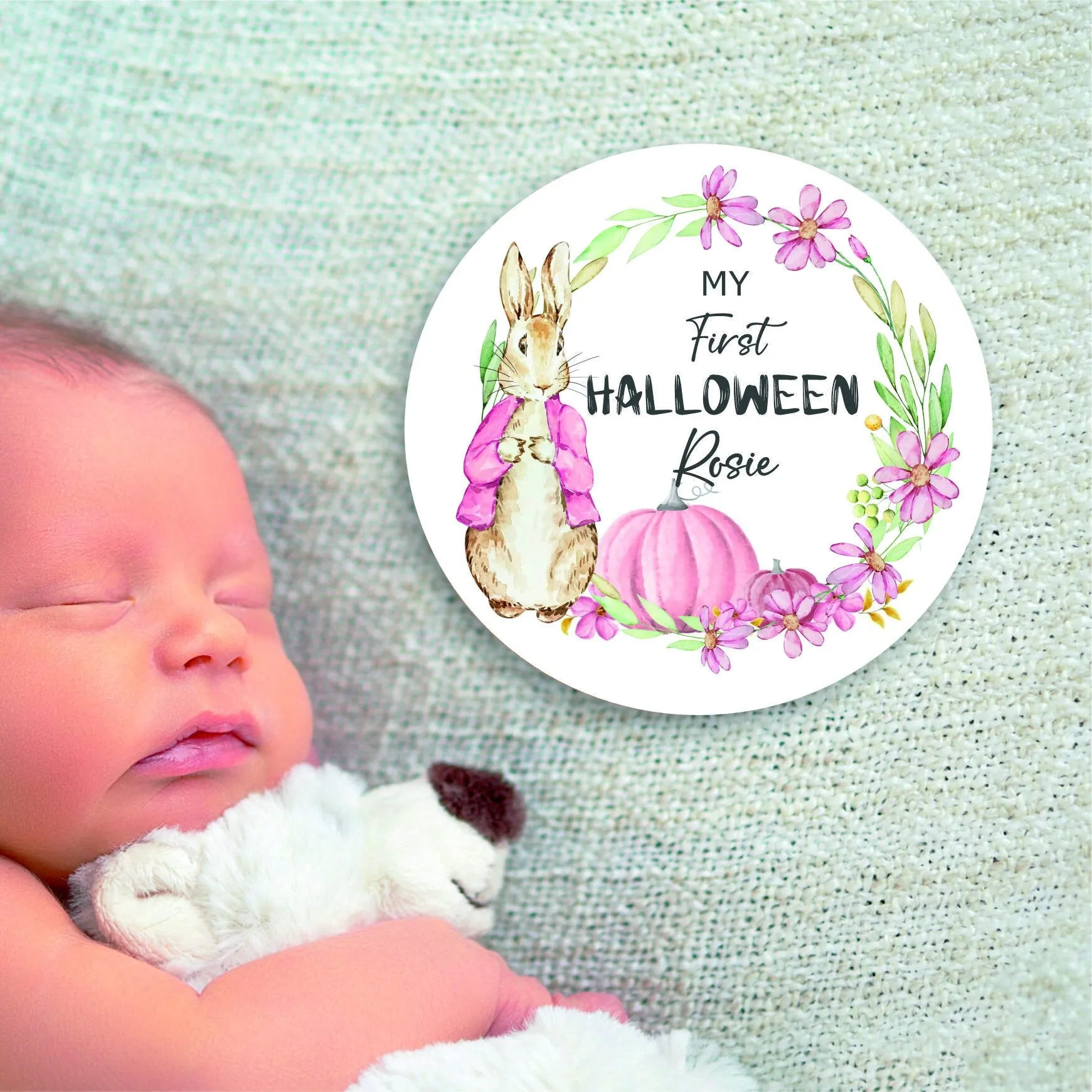 Personalised First Halloween Peter Rabbit Baby Outfit Baby Halloween Costume Gift Personalised First Halloween Sleepsuit or Vest