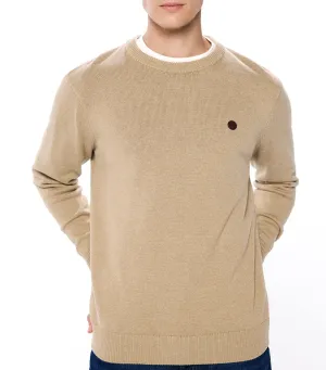 Plain Color Sweater Beige