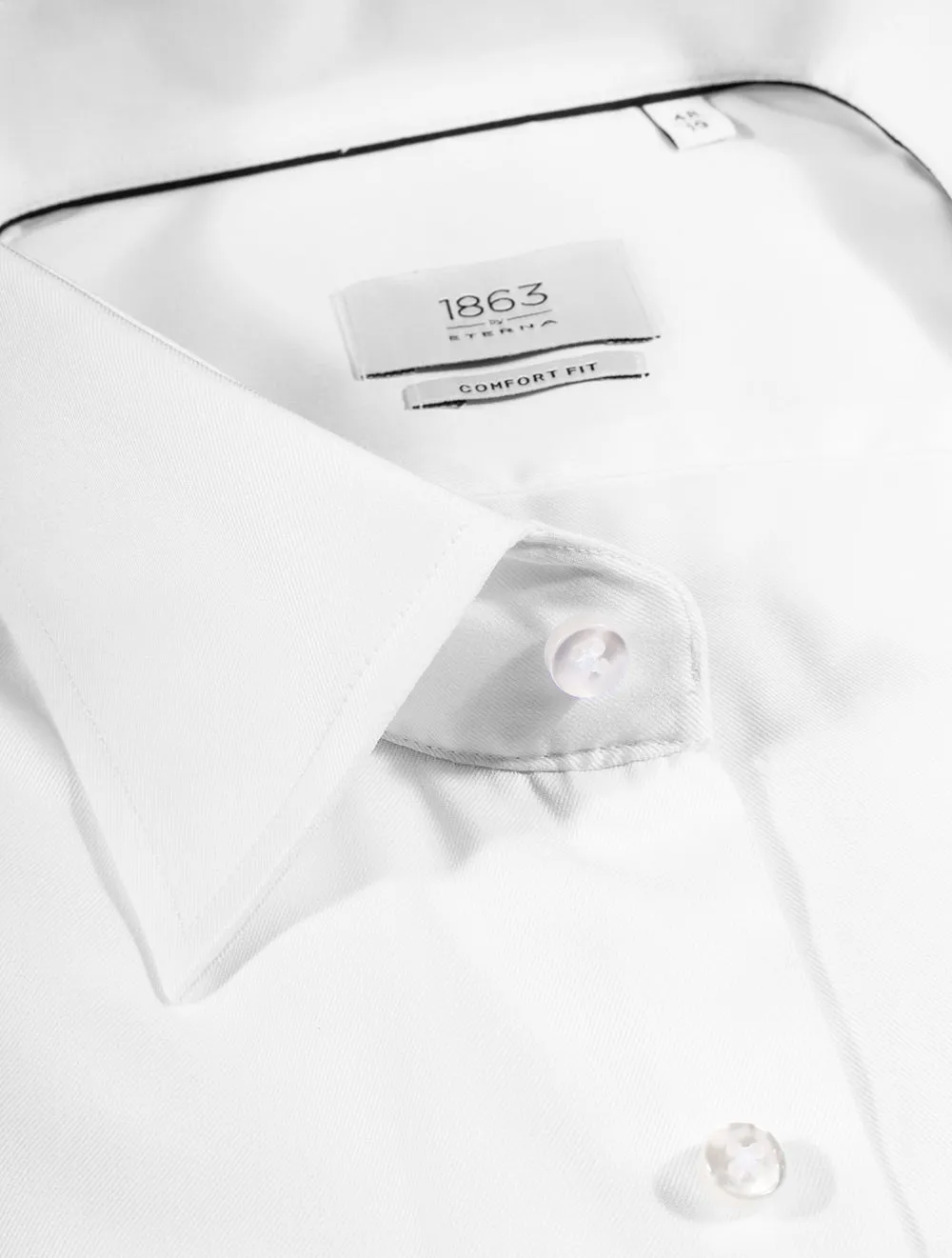 Plain Single Cuff Shirt White