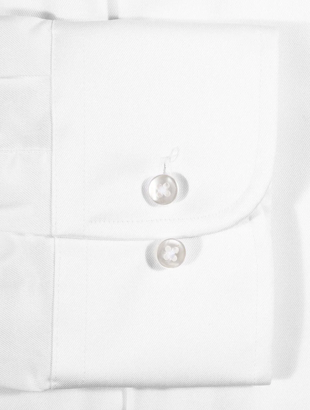 Plain Single Cuff Shirt White