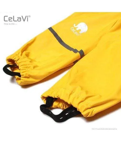 Rain Pant with Elastic Waist: Yellow