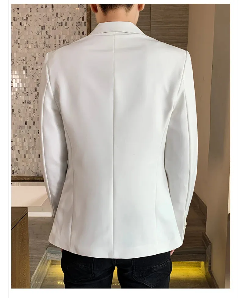 Slim Fit Casual Colorblock Men Blazers