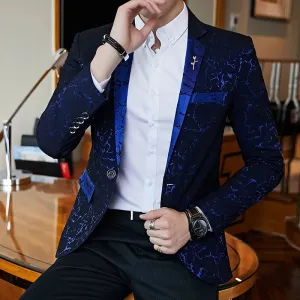 Slim Fit Jacquard Business Jacket