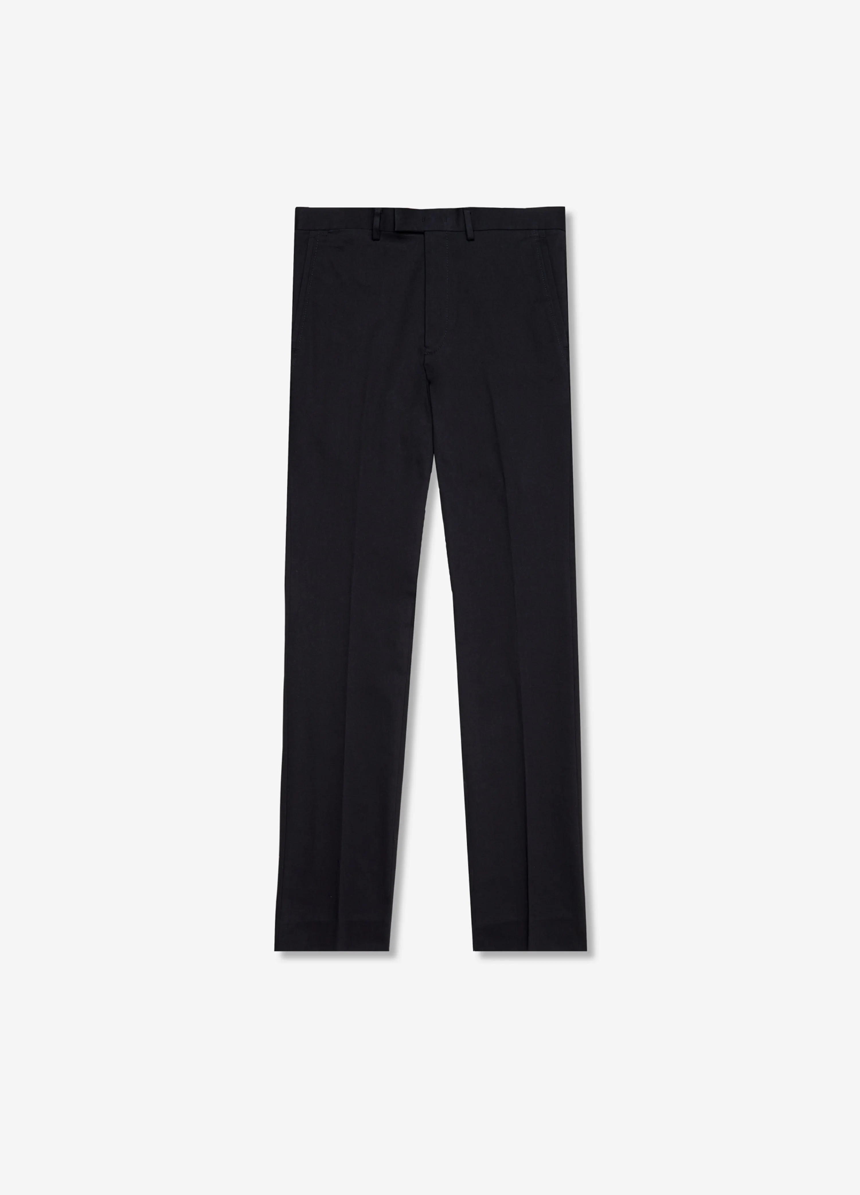 Slim Stretch Mercerised Cotton Pants Navy Dark