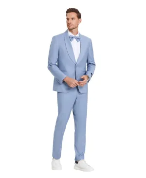 Sly Blue Tuxedo with Matching Bowtie