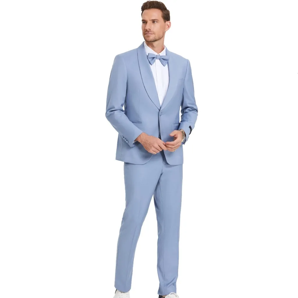 Sly Blue Tuxedo with Matching Bowtie