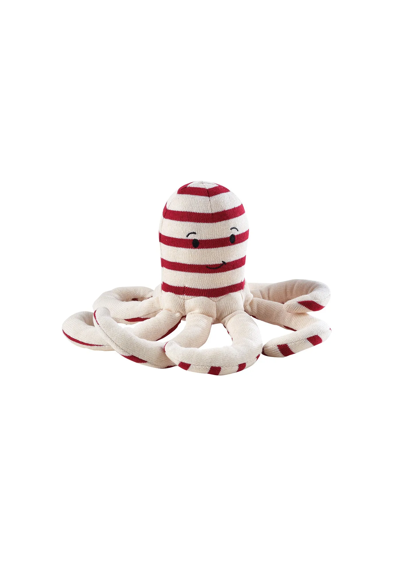 Squid soft toy - with iconic sailor stripes (ECRU/PERSAN)