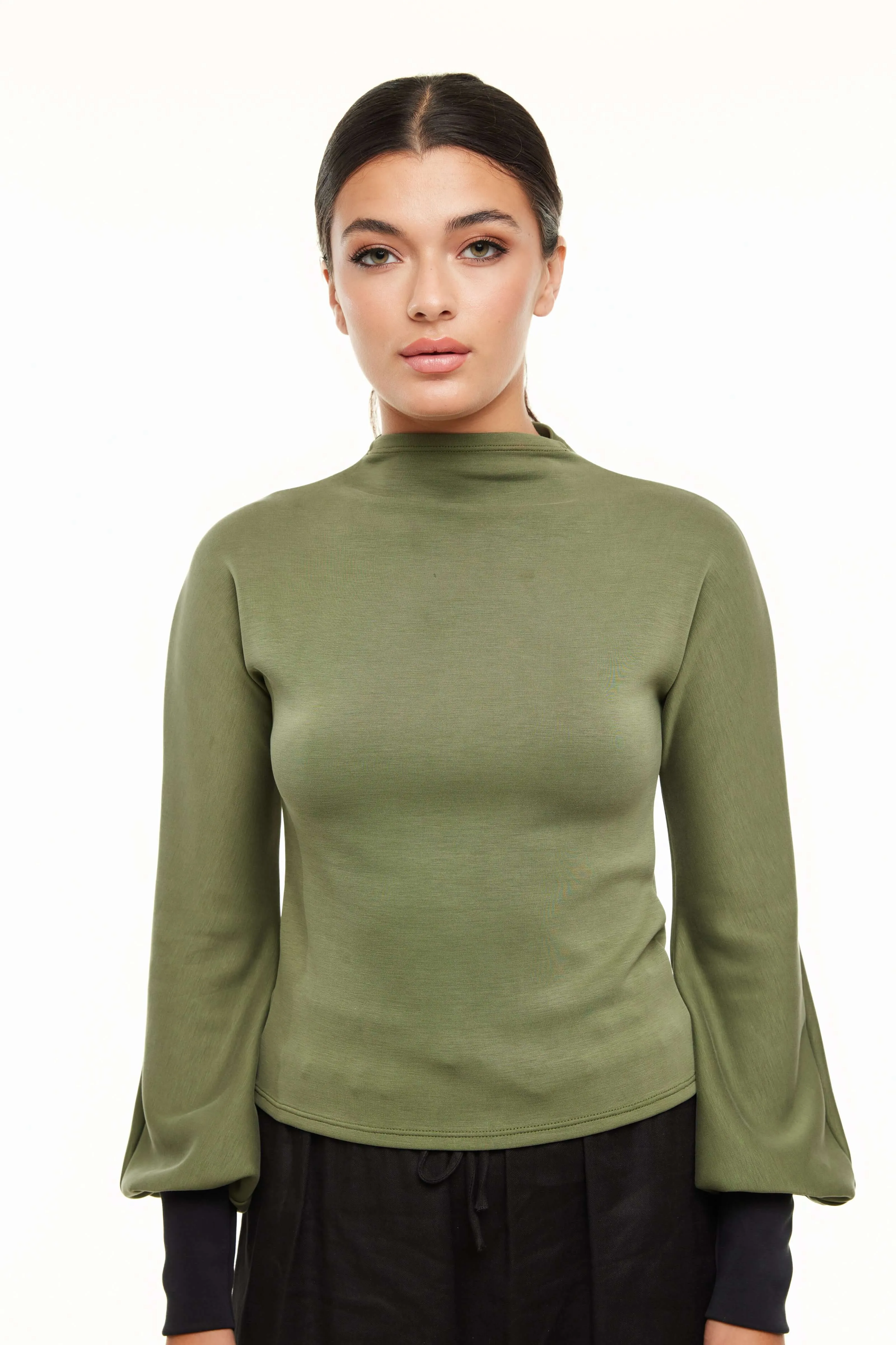 STEPH BUBBLE SLEEVE TOP