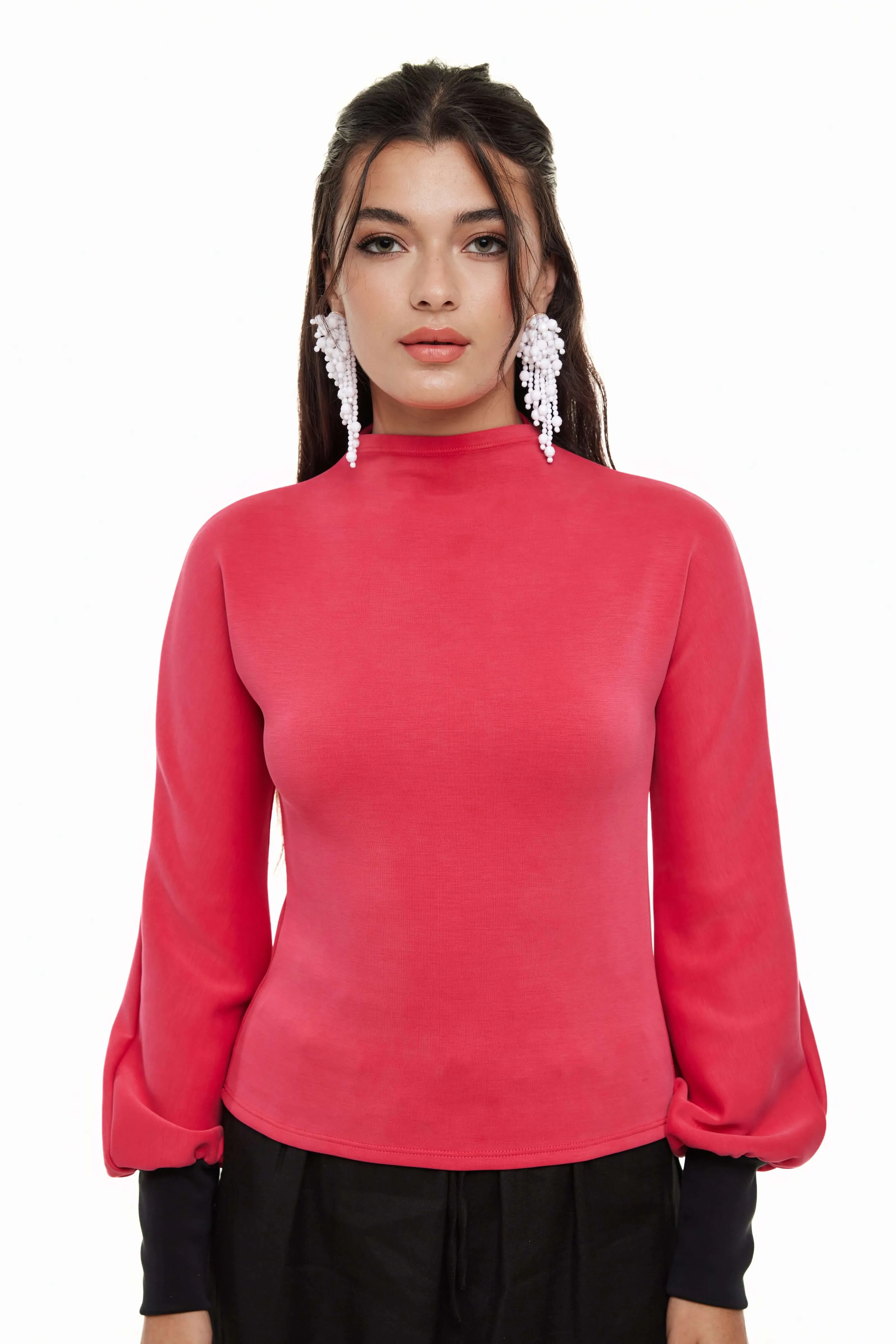 STEPH BUBBLE SLEEVE TOP