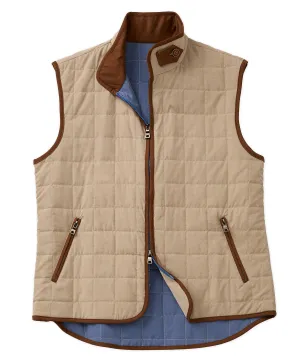 Stretch Heather Box Plaid Vest