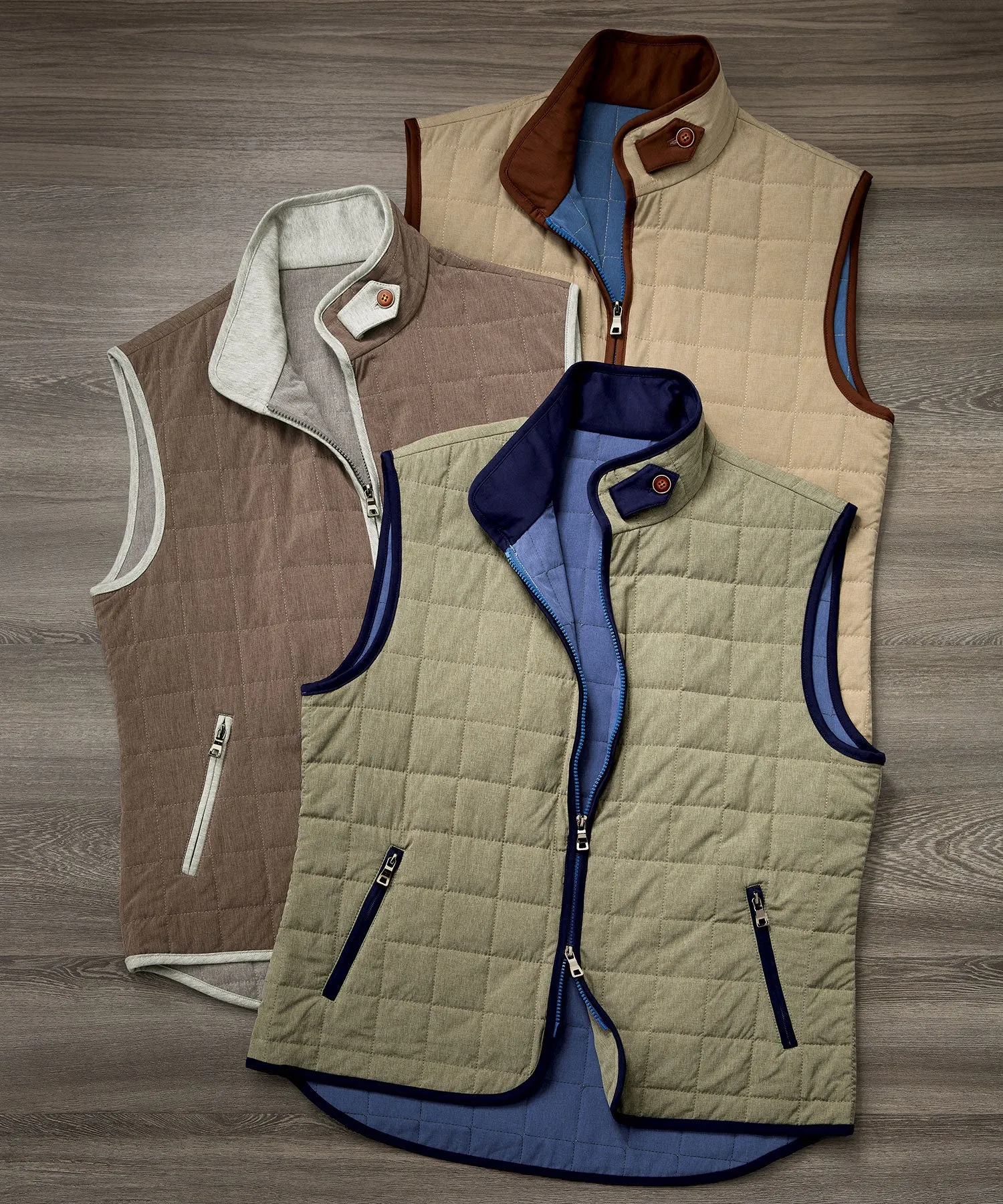 Stretch Heather Box Plaid Vest