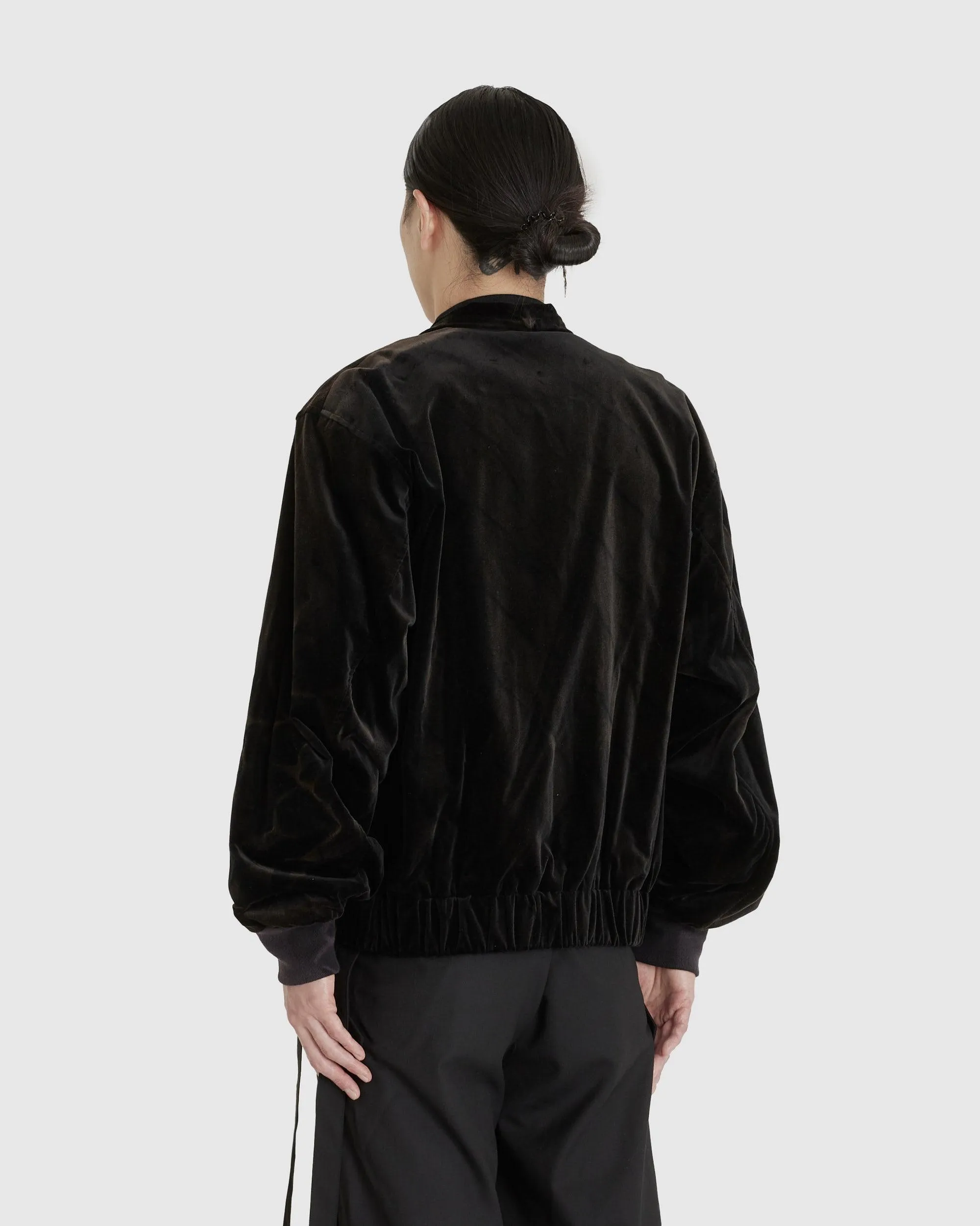 Sun Bleached Velvet Shawl Collar Bomber