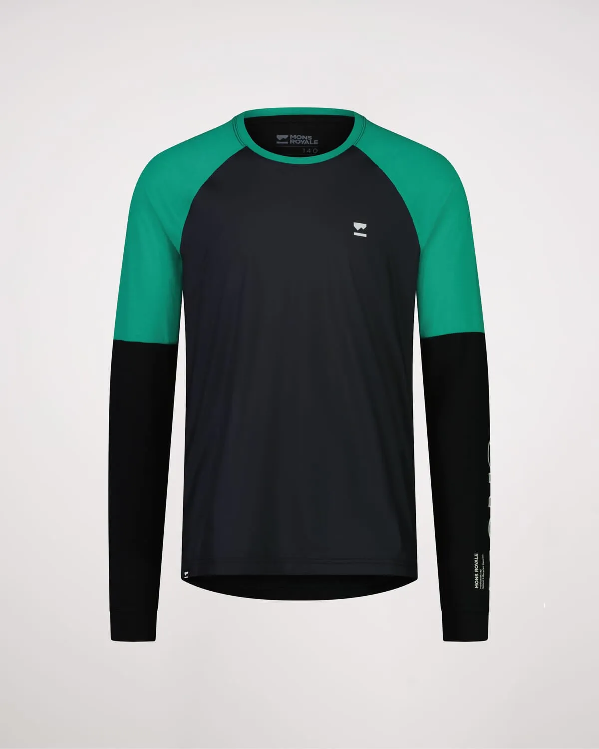 Tarn Merino Bike Wind Jersey - Pop Green / Black