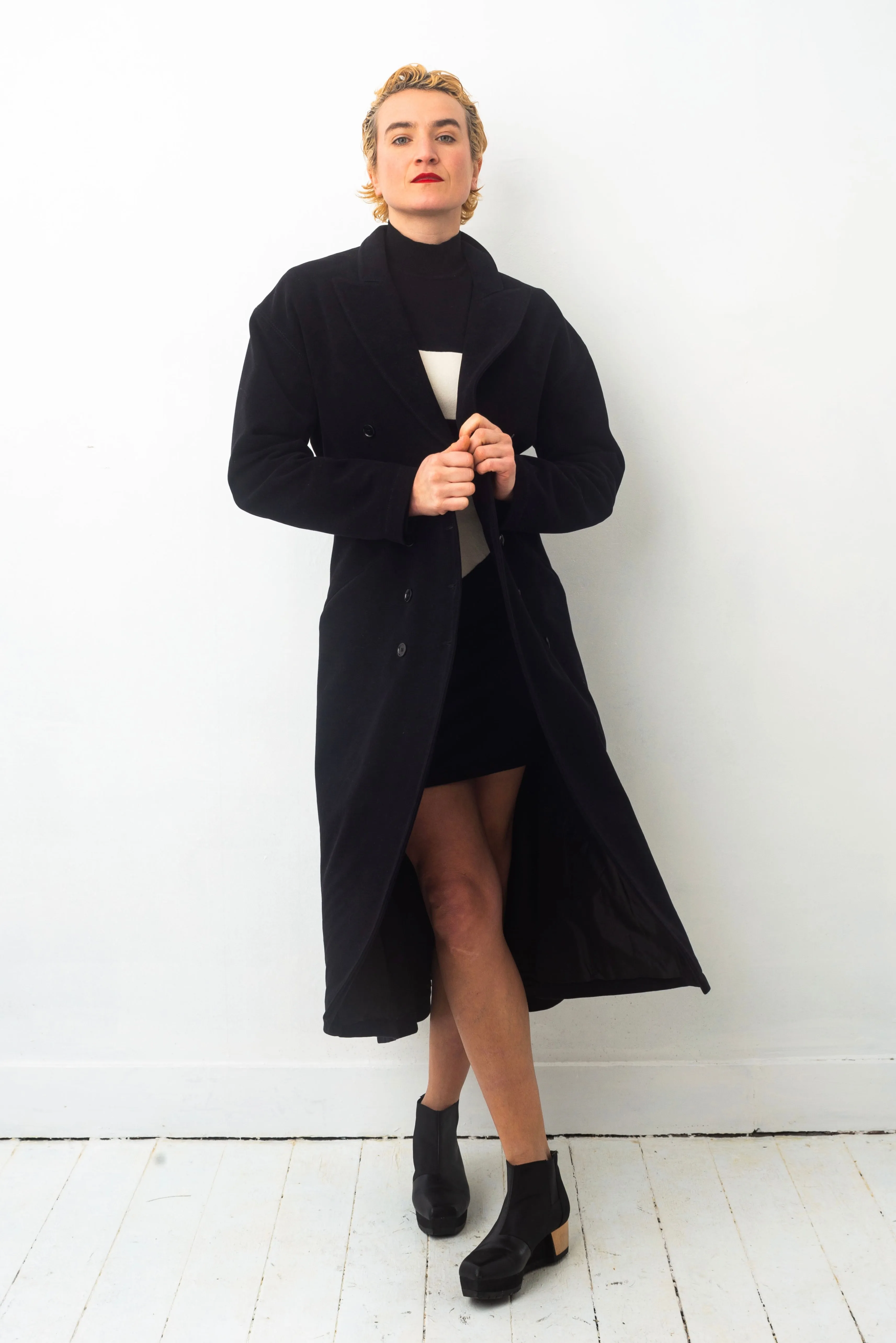 Ter et Bantine 90s long black Victorian coat