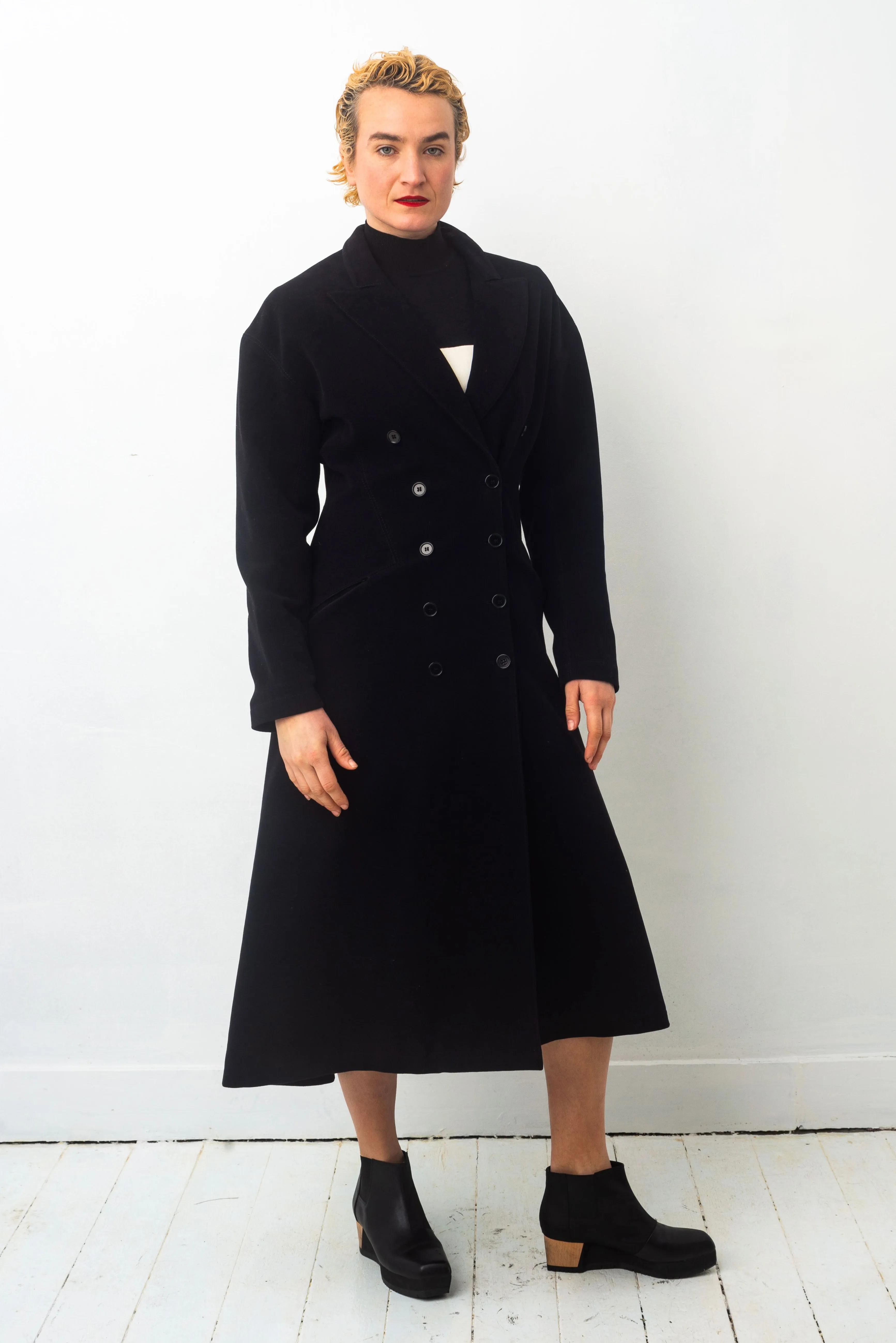 Ter et Bantine 90s long black Victorian coat