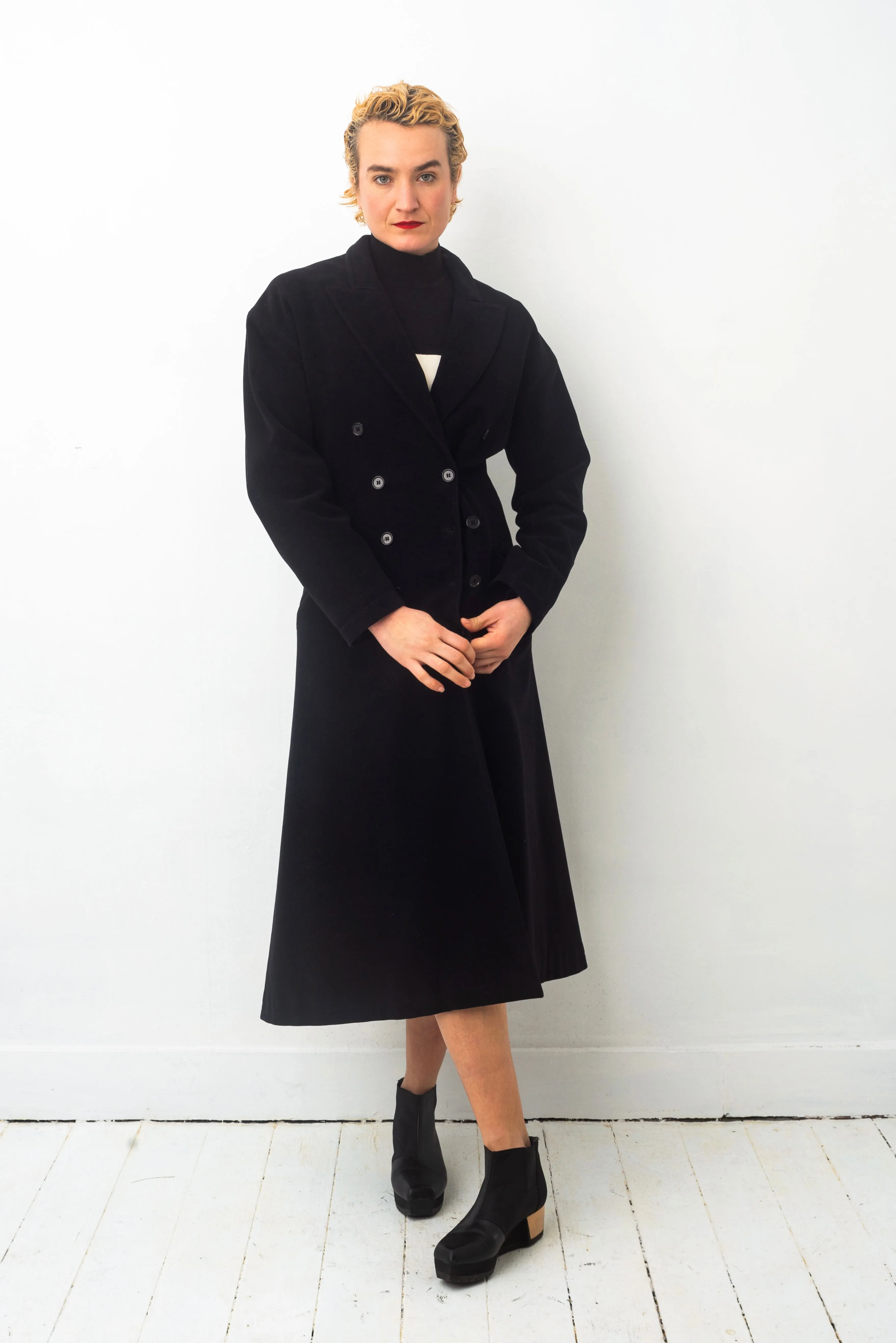 Ter et Bantine 90s long black Victorian coat