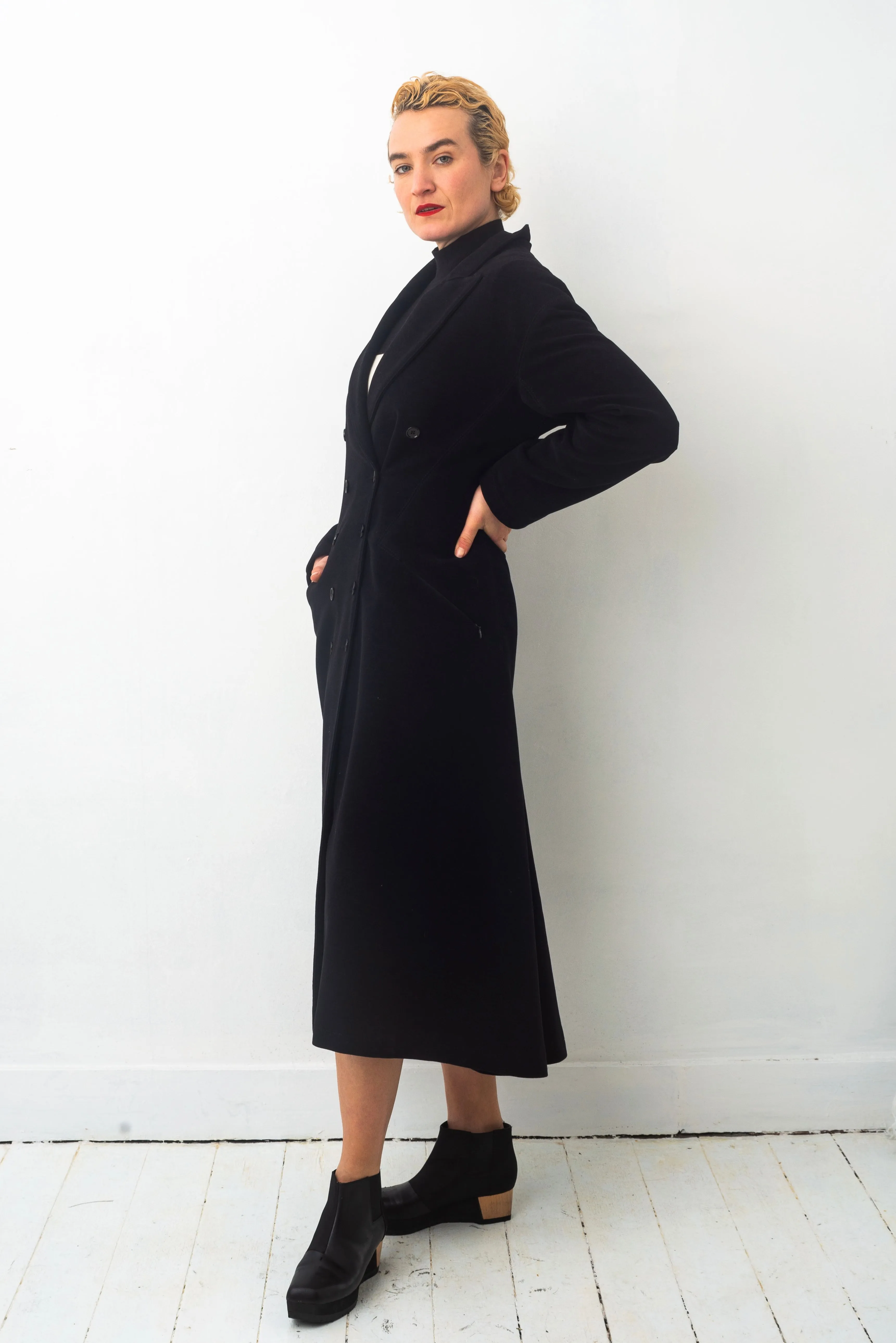 Ter et Bantine 90s long black Victorian coat