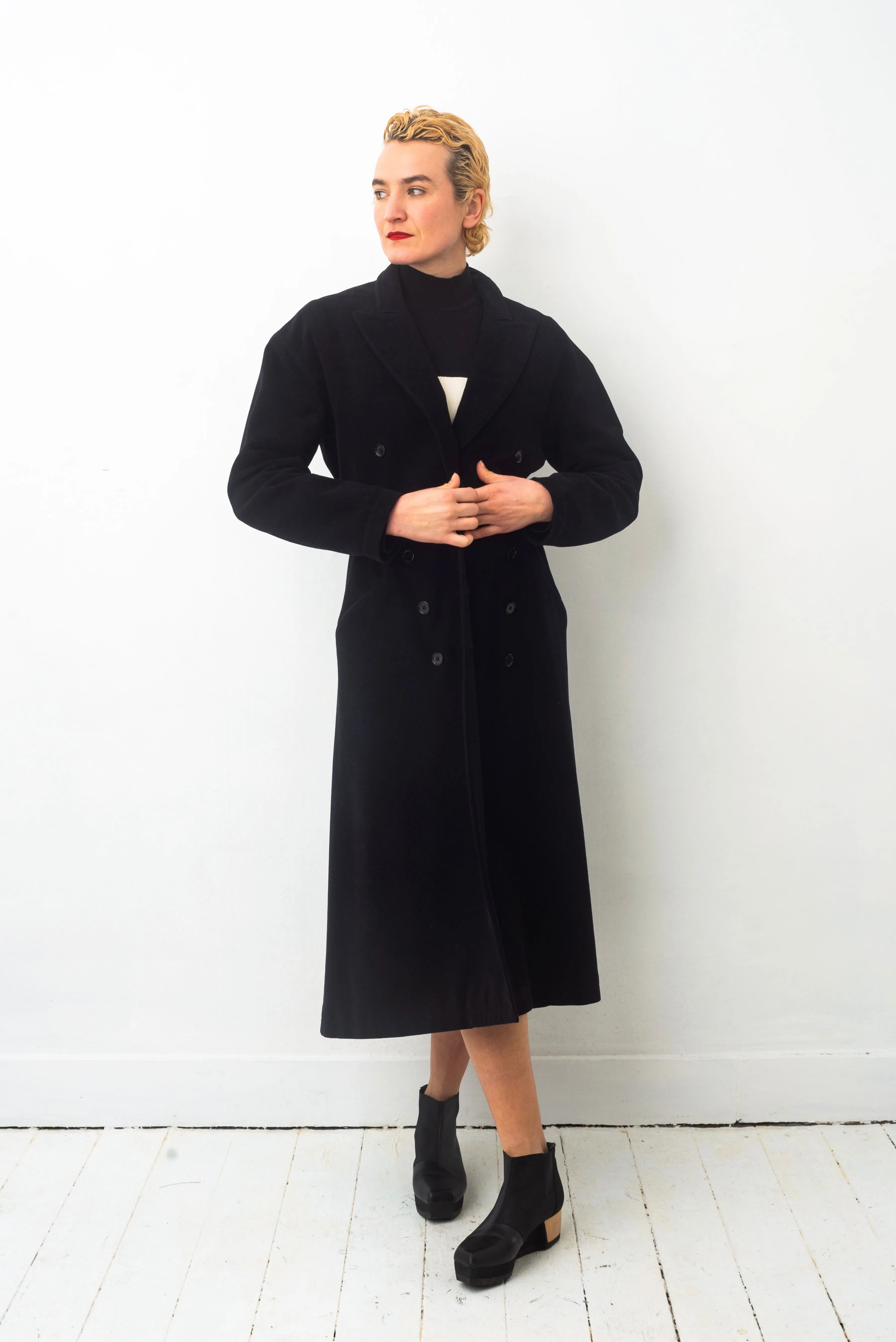 Ter et Bantine 90s long black Victorian coat