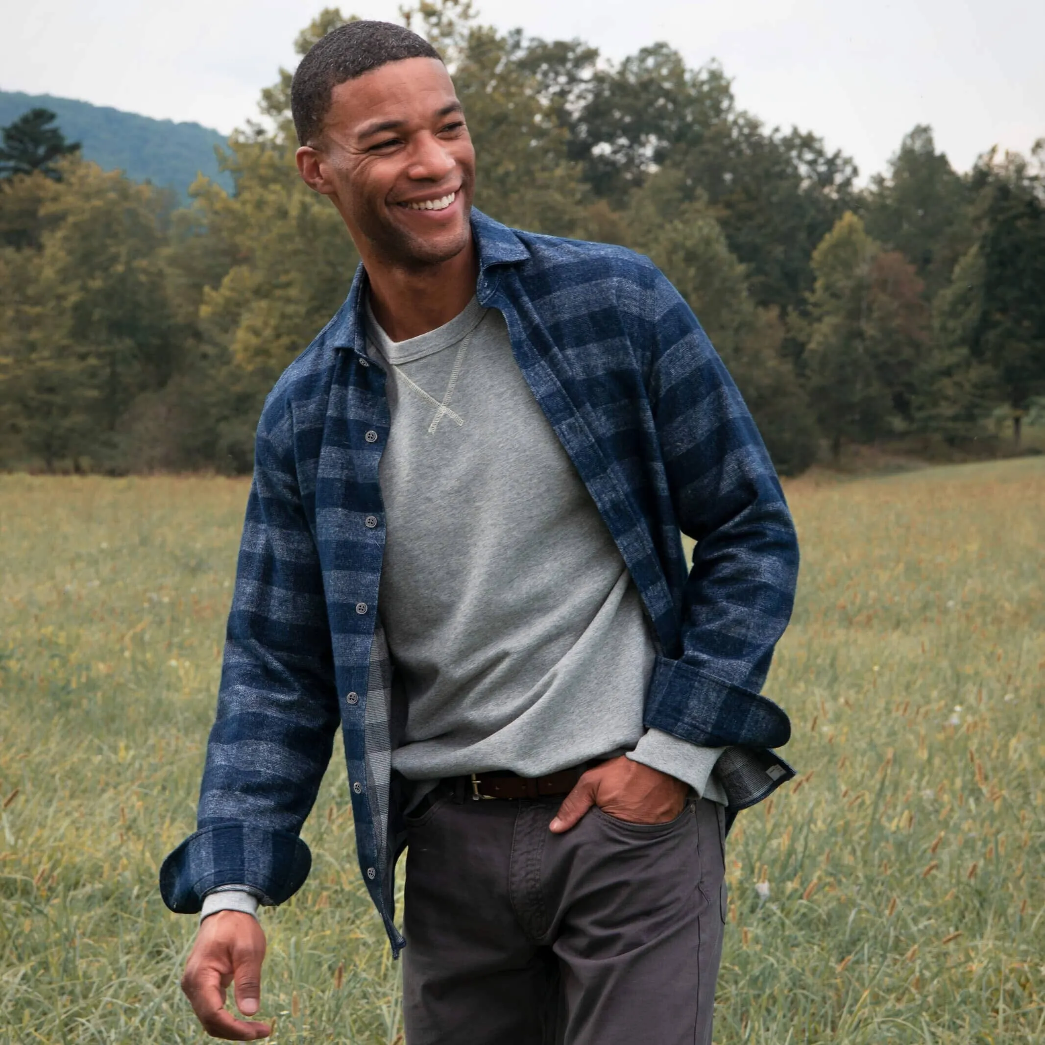 The Navy Randolph Flannel Casual Shirt