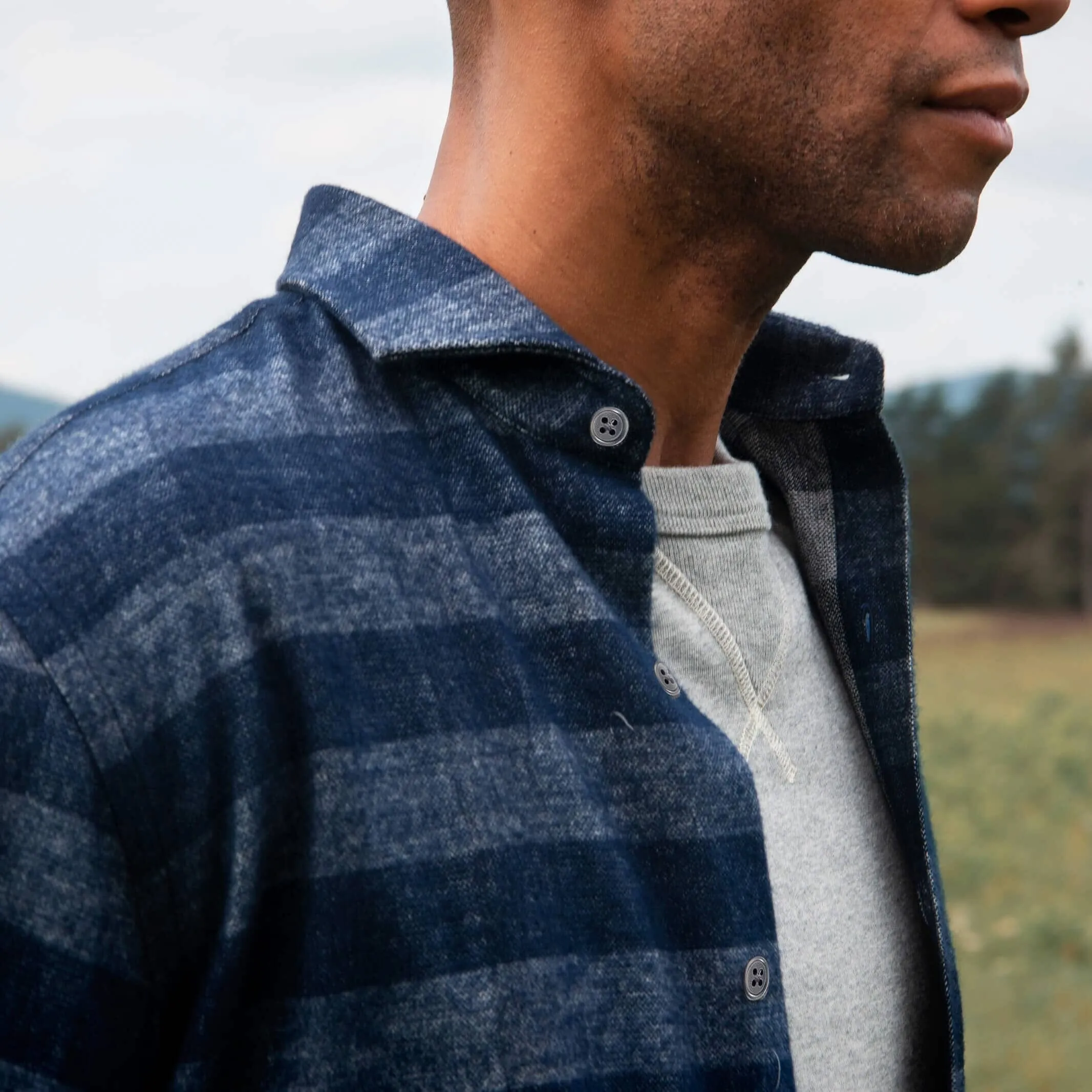 The Navy Randolph Flannel Casual Shirt