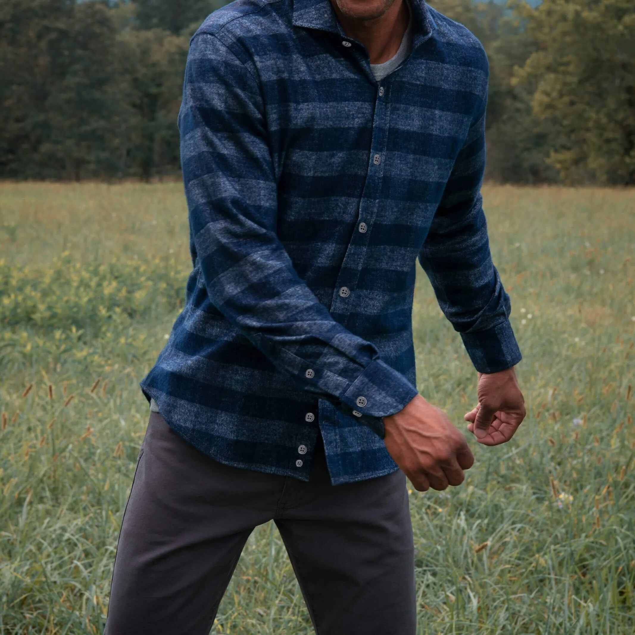 The Navy Randolph Flannel Casual Shirt