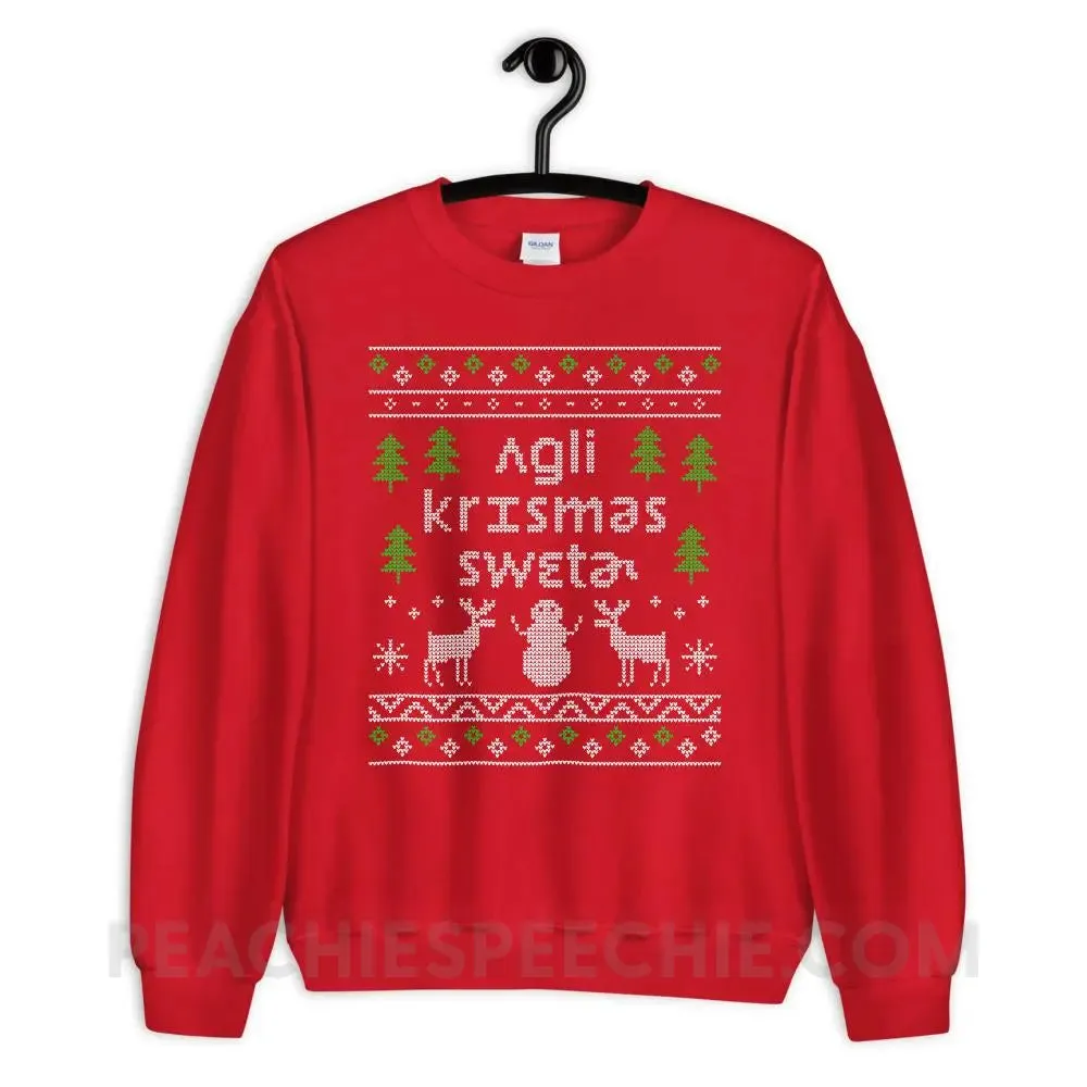 Ugly Christmas Sweater Classic Sweatshirt