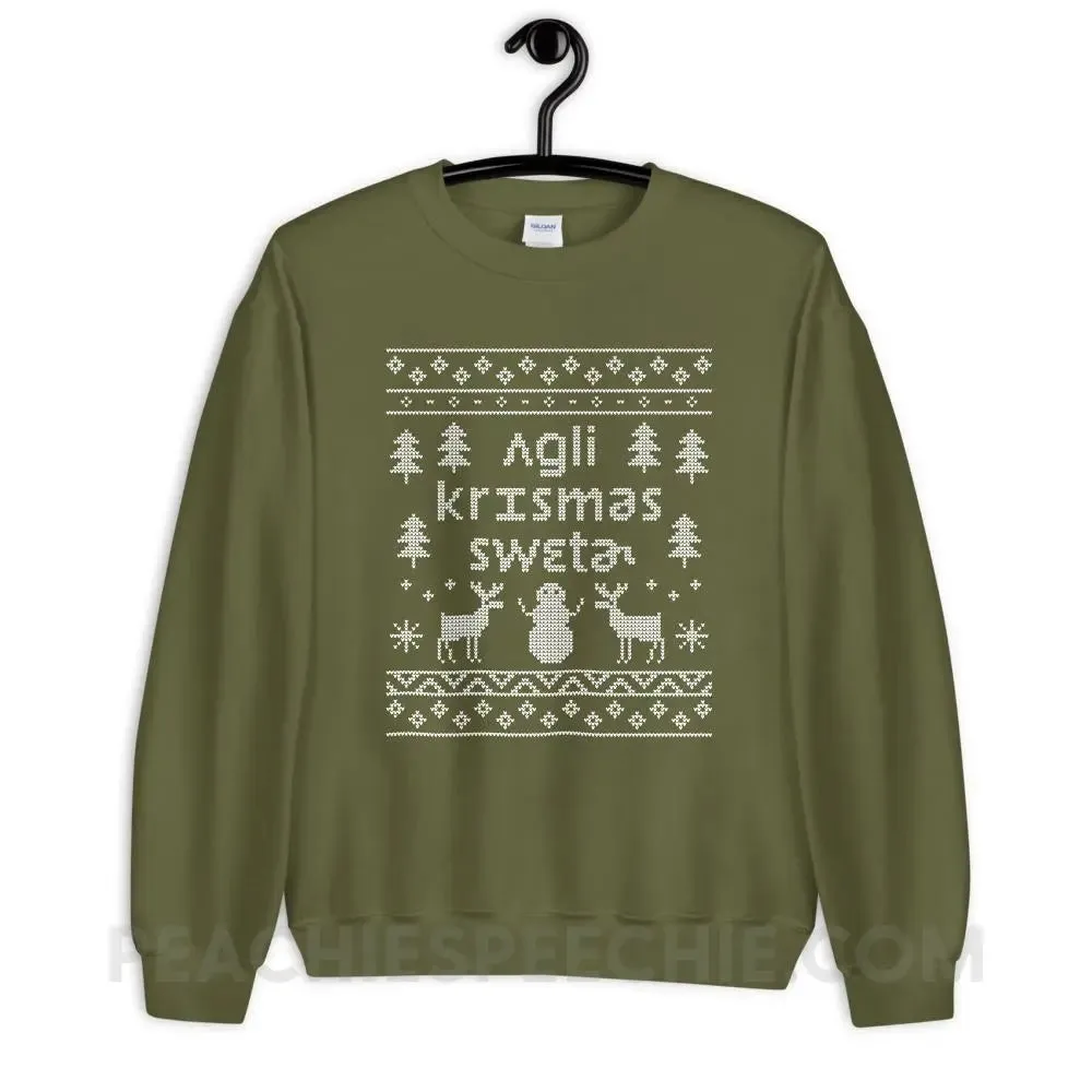 Ugly Christmas Sweater Classic Sweatshirt