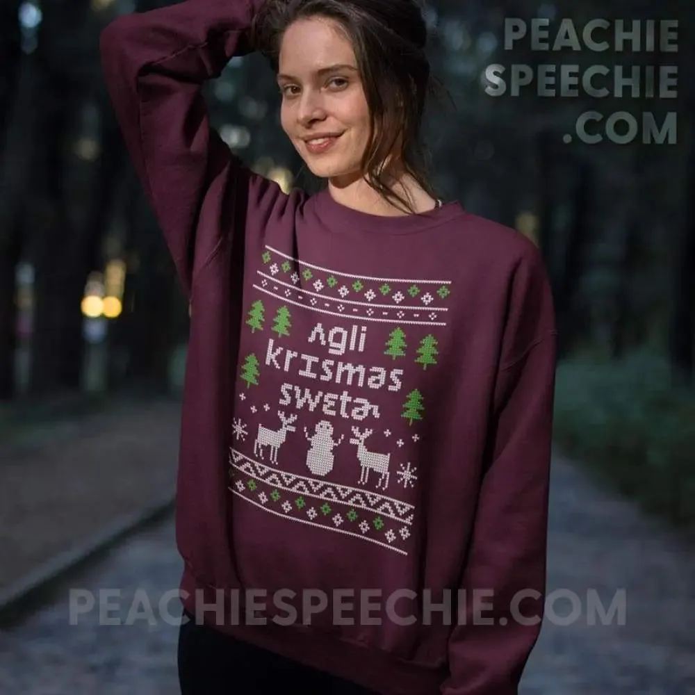 Ugly Christmas Sweater Classic Sweatshirt