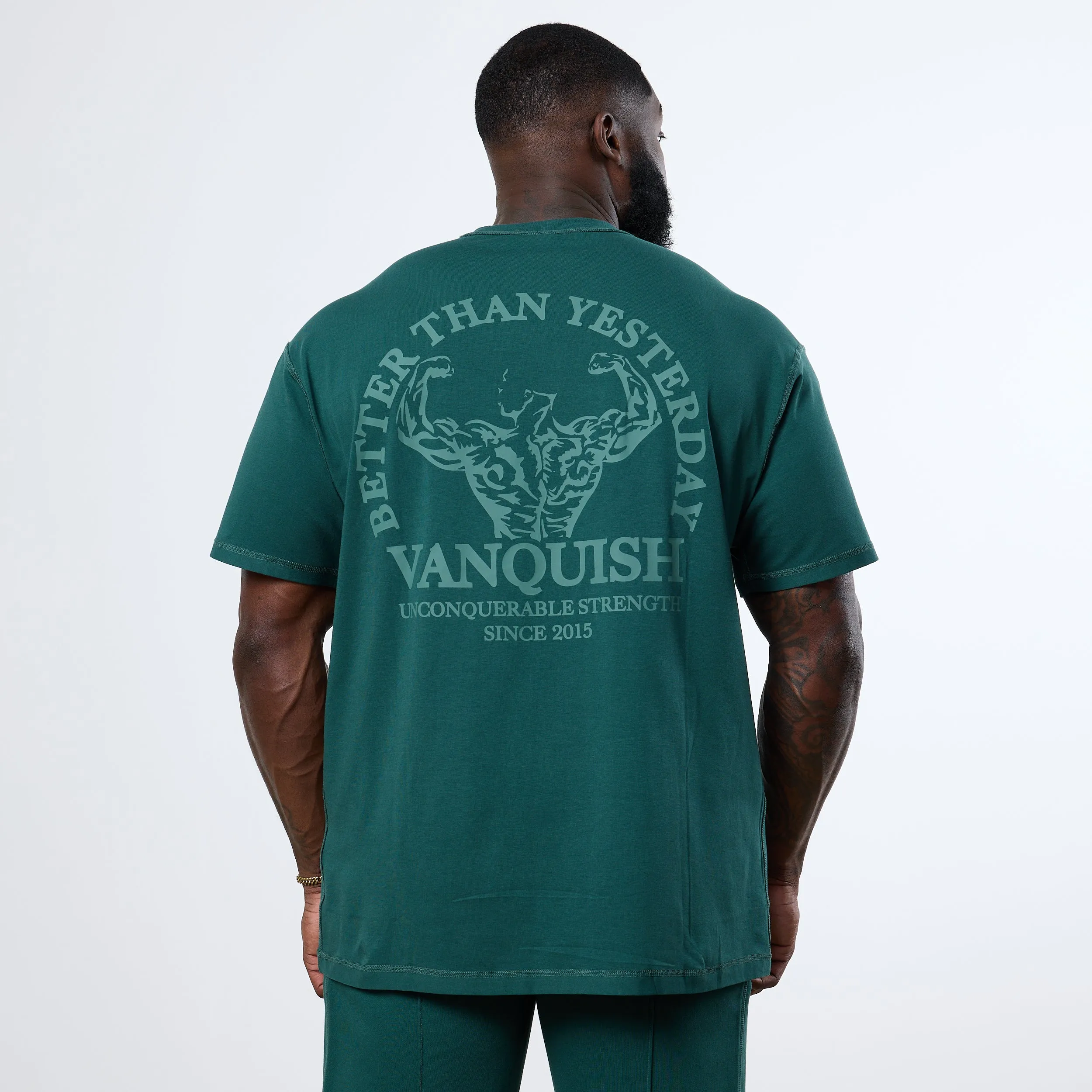 Vanquish Forest Green Unconquerable Strength Oversized T Shirt