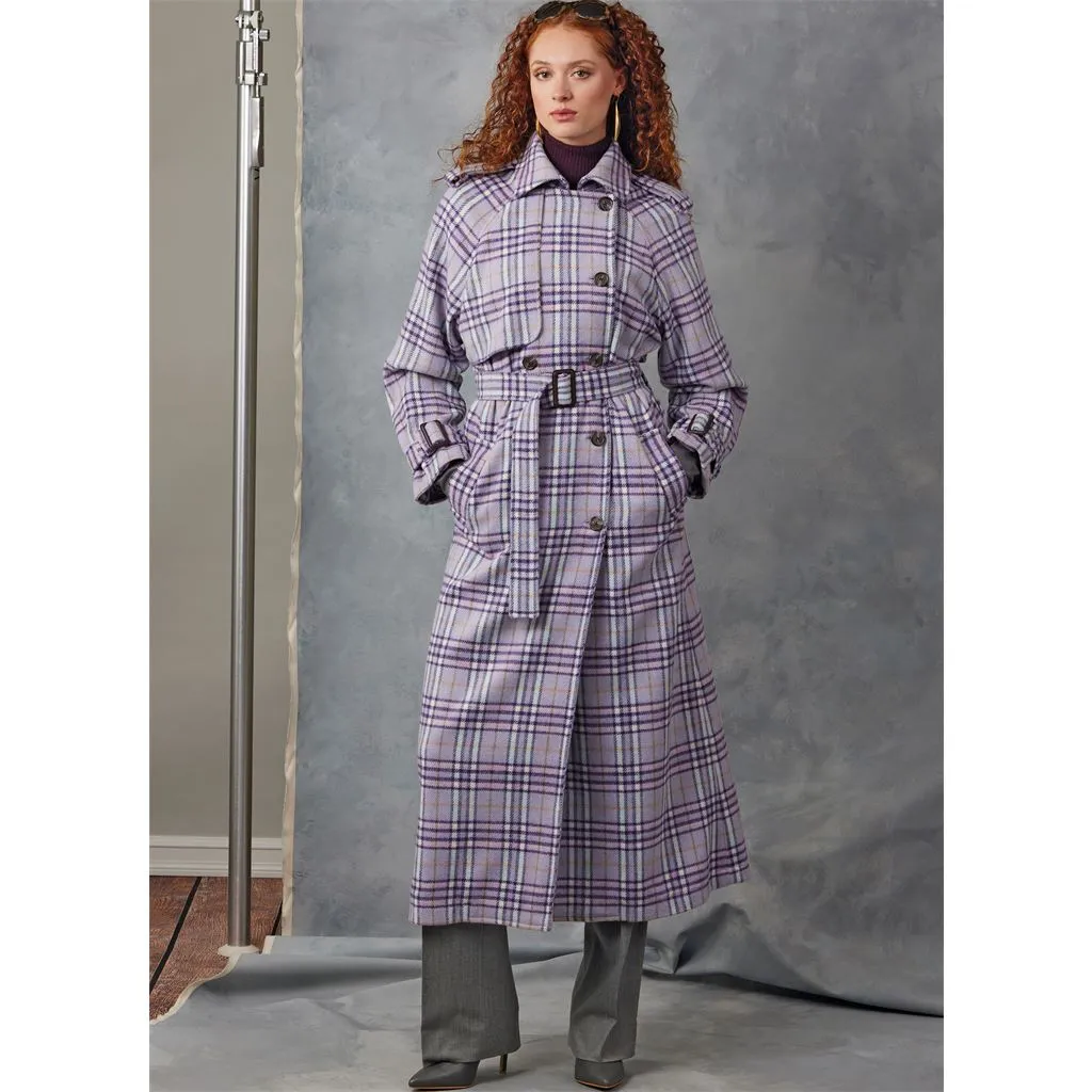 Vogue Pattern V2055 Misses' Trench Coats and Belt