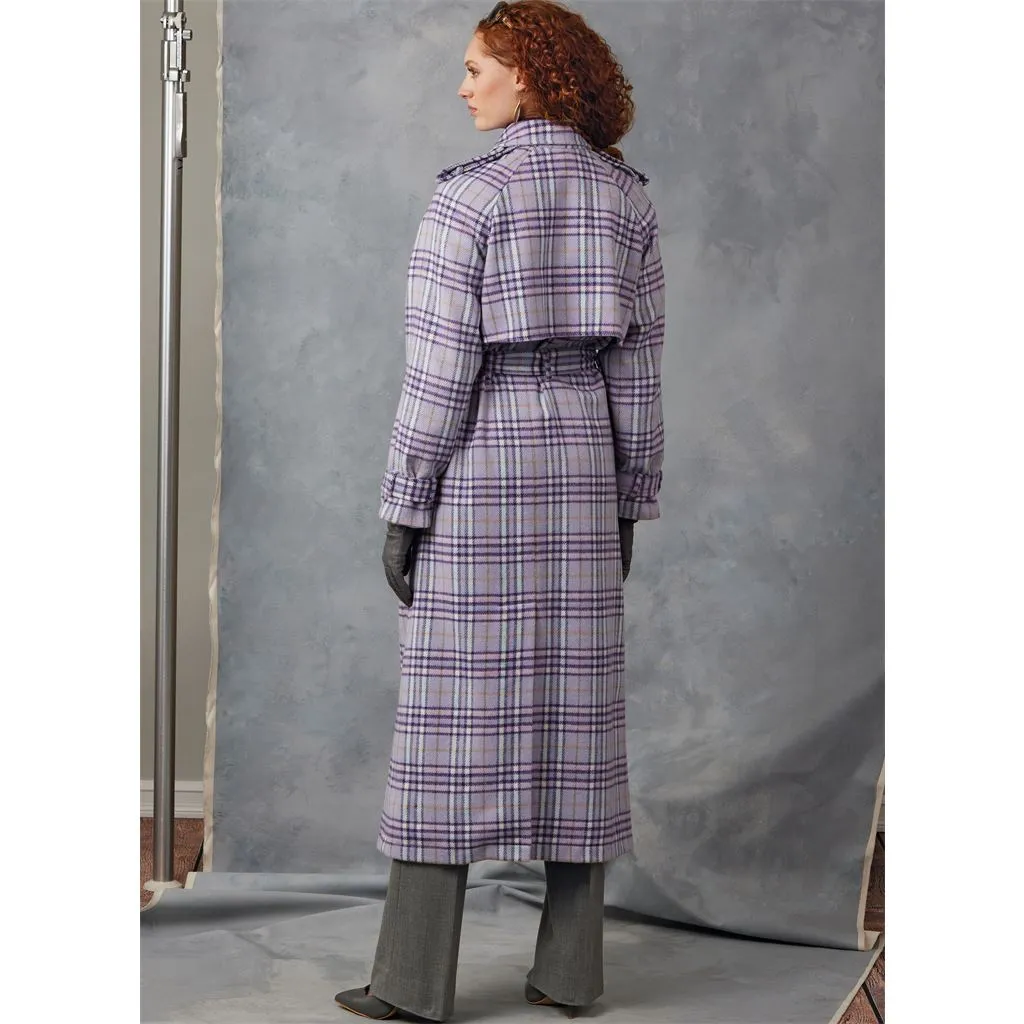 Vogue Pattern V2055 Misses' Trench Coats and Belt