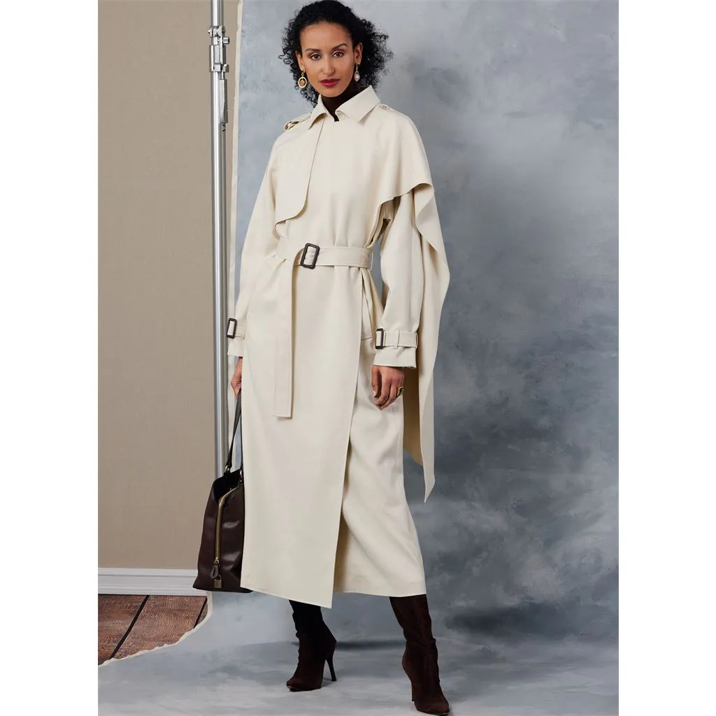 Vogue Pattern V2055 Misses' Trench Coats and Belt