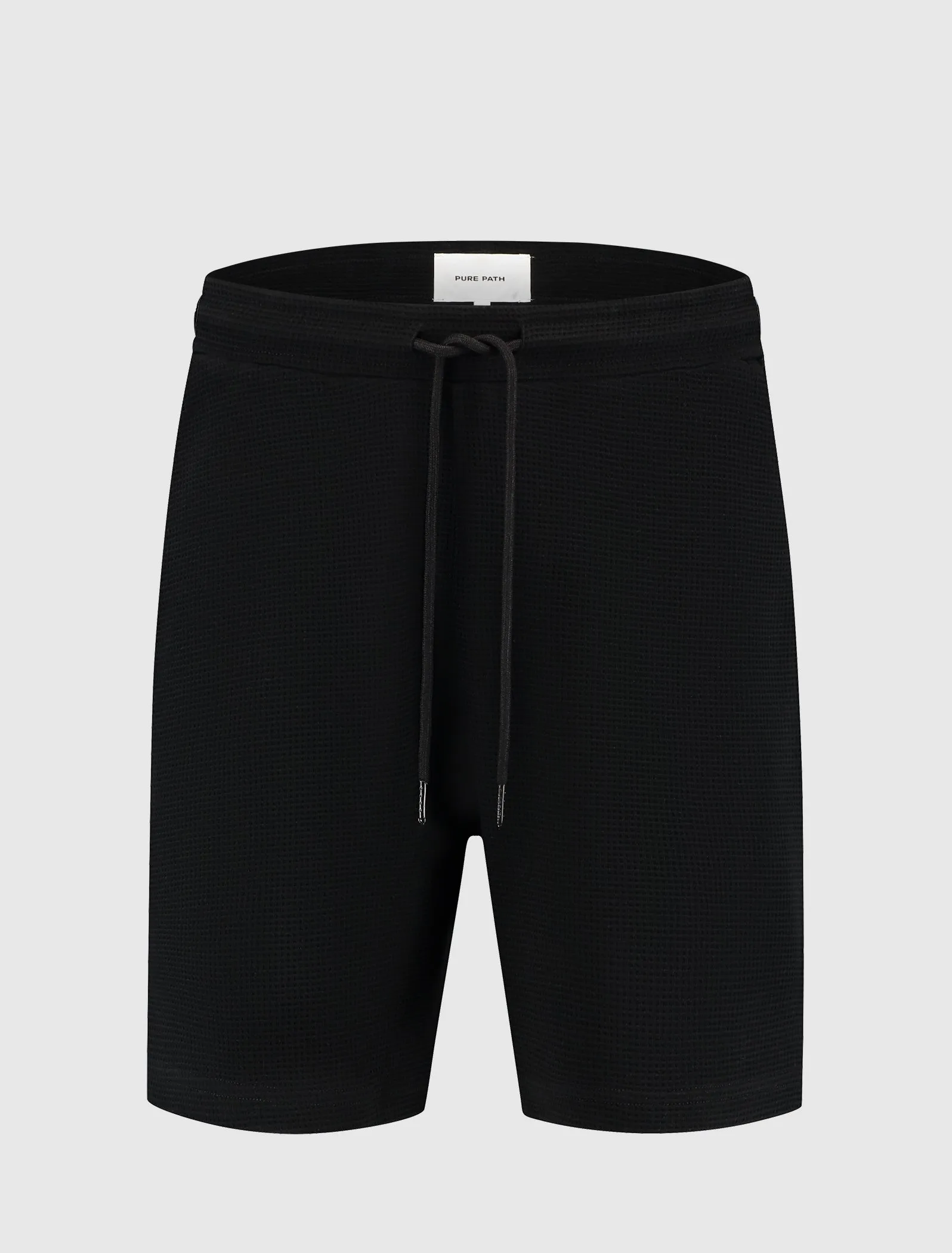 Waffle Structure Shorts | Black