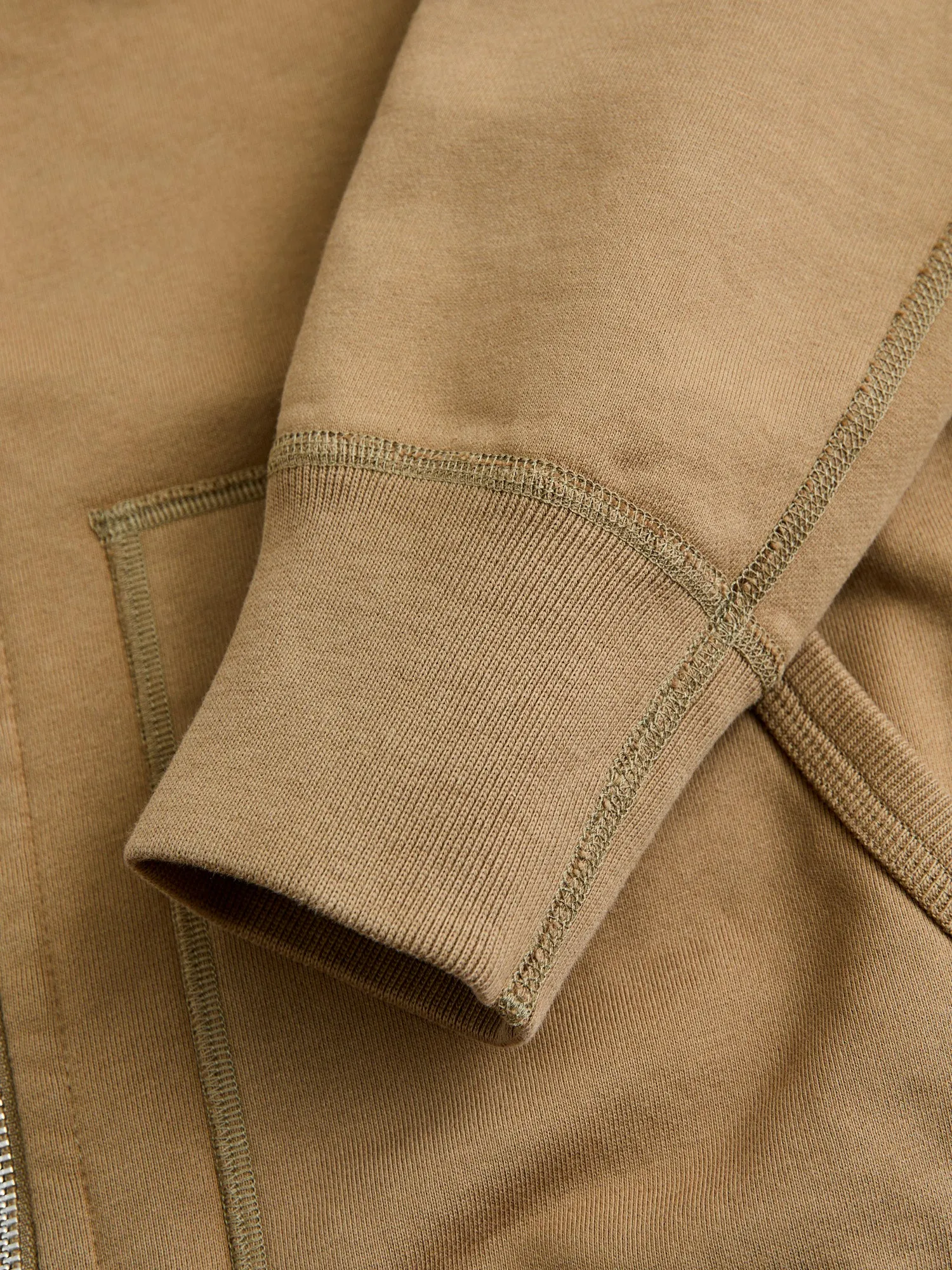 Zip Hoodie in Clay