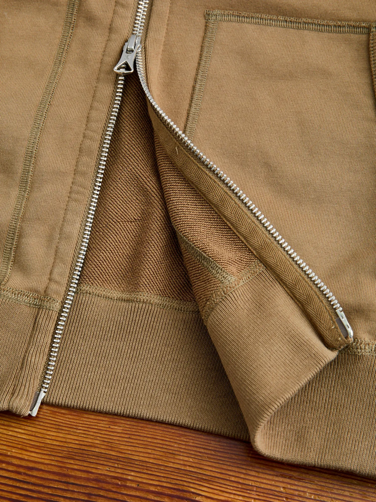 Zip Hoodie in Clay